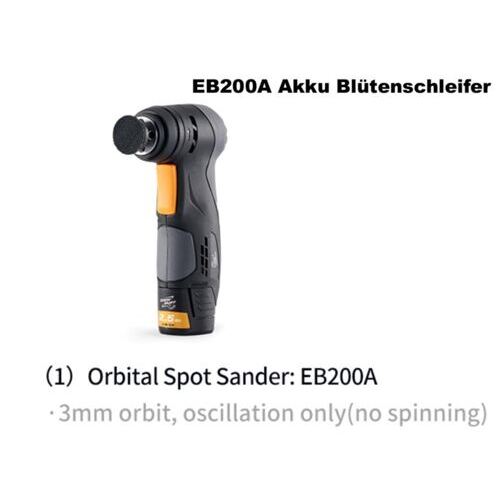 EB200A KIT 2x Akku / 1x Blütenschleifer ORBITAL Sander - 3mm