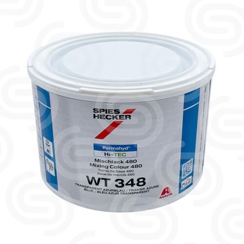 Permahyd Hi-TEC Mischlack 480 WT348 Transparent Azurblau - 0,5 L