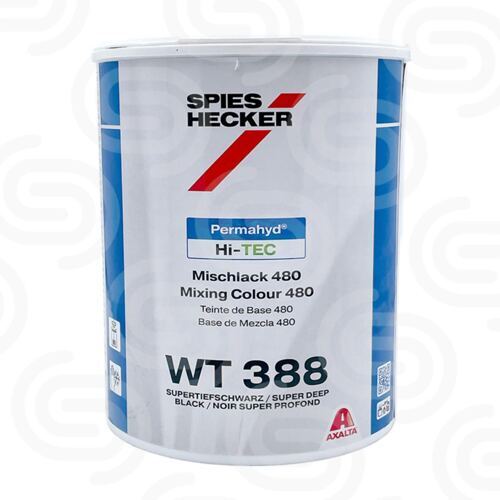 Permahyd Hi-TEC Mischlack 480 WT388 Super Tiefschwarz - 1 L