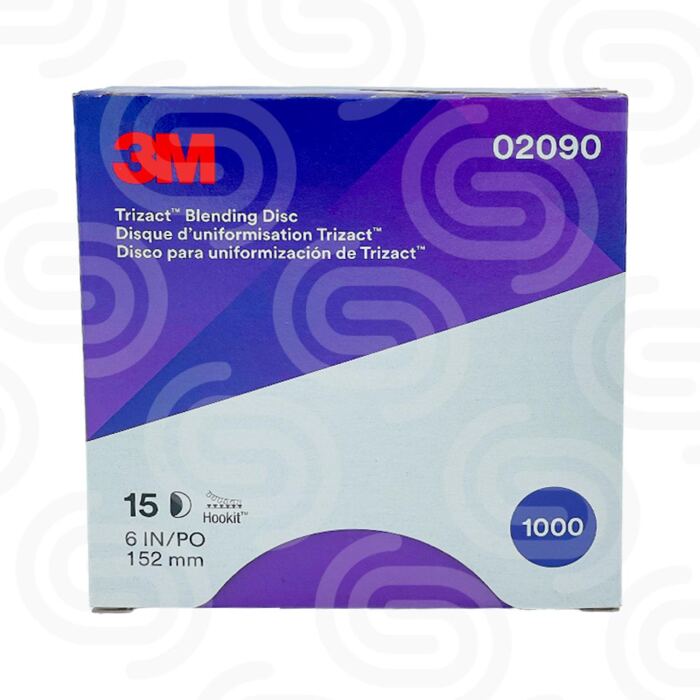 15 x 3M Trizact Hookit Feinschschleifscheibe 443SA 150mm P1000
