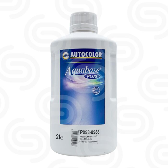 P998-8988 Aquabase Plus Medium Bright Aluminium - 2 L