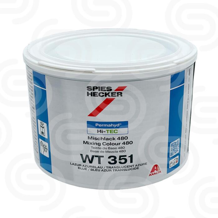 Permahyd Hi-TEC Mischlack 480 WT351 Lasurazurblau - 0,5 L
